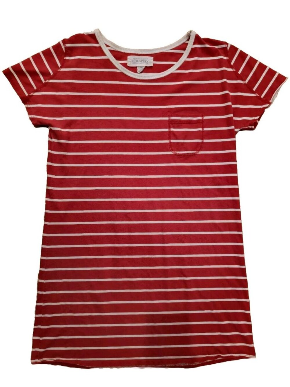 VINTAGE Victoria’s Secret Country Quality Cottons Red Stripe Nightgown L